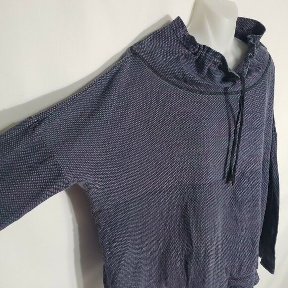 Talbots Womens Sweatshirt Medium Funnel Neck Drawstring Pullover Athleisure - Picture 5 of 8